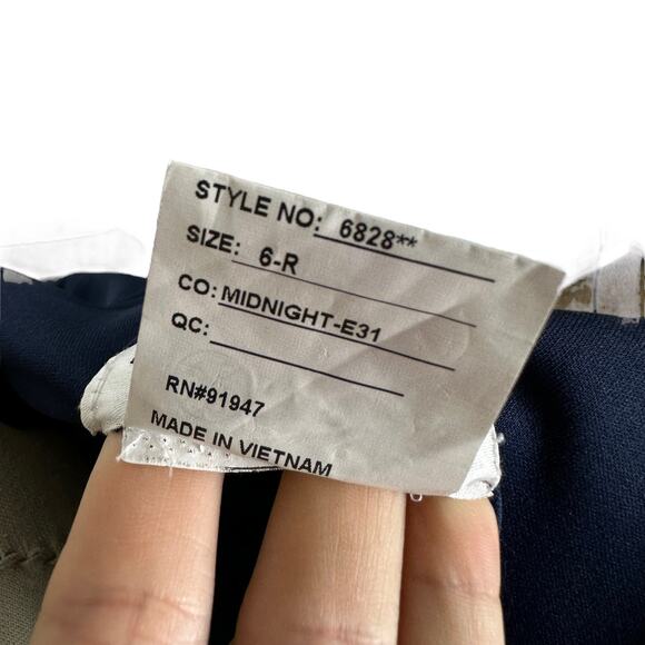 AFTER SIX 6828 Midnight Blue Stretch Charmeuse Draped Midi Dress Size 6R NWT - Picture 6 of 8